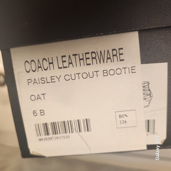 Coach Black Leather "Paisley Cutout" Studded Booties. NIB. Size 6 - Picture 13 of 13